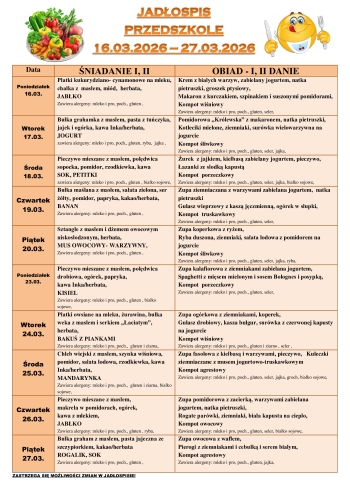 JADŁOSPIS PRZEDSZKOLE-16.03.-27.03.2026