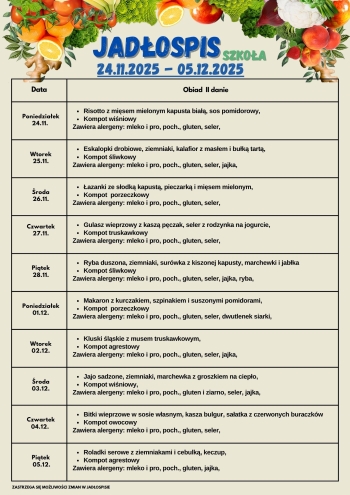 Jadłospis szkoła 24.11.-05.12.2025