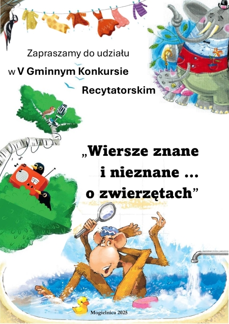 V Gminny Konkurs Recytatorski  „WIERSZE ZNANE I NIEZNANE … o zwierzętach”