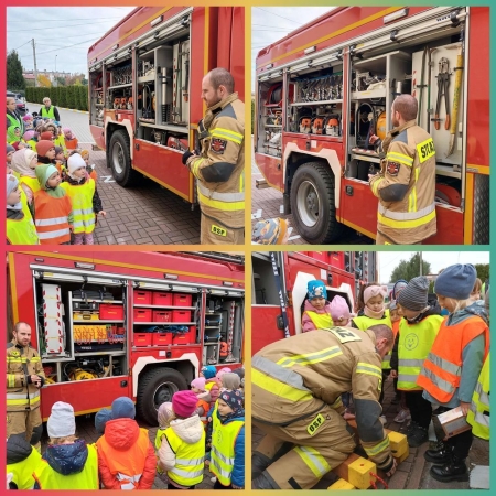 Przedszkole w Boguchwale: Ćwiczenia ewakuacyjne - spotkanie ze strażakami. 