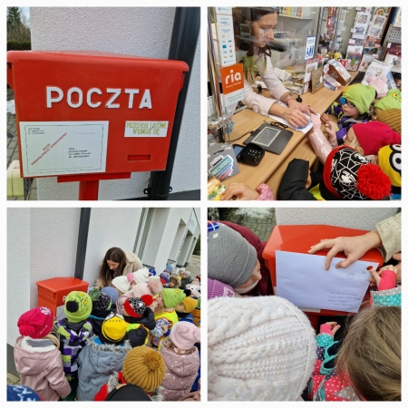 Przedszkole w Niechobrzu nr 1: Wyjście na Pocztę Polską