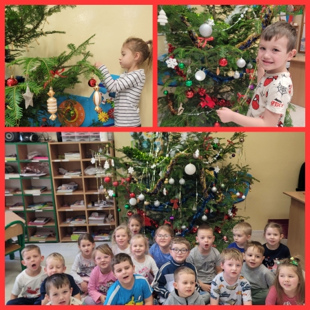 Przedszkole w Zgłobniu: Wspólne ubieranie choinki