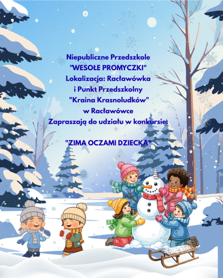 Konkurs plastyczny ,,ZIMA OCZAMI DZIECKA”