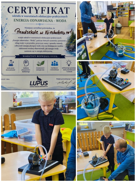 Przedszkole w Niechobrzu nr 1: Energia Odnawialna z Wody - warsztaty edukacyjne