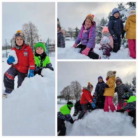 Tęczowy Zakątek w Nosówce: Zimowe zabawy na śniegu